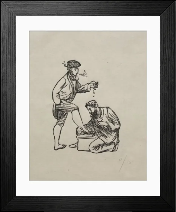 Framed Print : Domestic Philosophy, 1863. Creator: George Louis Palmella Busson Du Maurier (British, 1834-1896) Framed Print : Domestic Philosophy, 1863. Creator: George Louis Palmella Busson Du Maurier (British, 1834-1896)