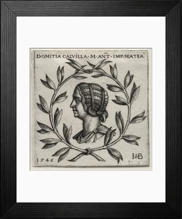 Framed Print : Domitia Calvilla, 1546. Creator: Hans Sebald Beham (German, 1500-1550) Framed Print : Domitia Calvilla, 1546. Creator: Hans Sebald Beham (German, 1500-1550)