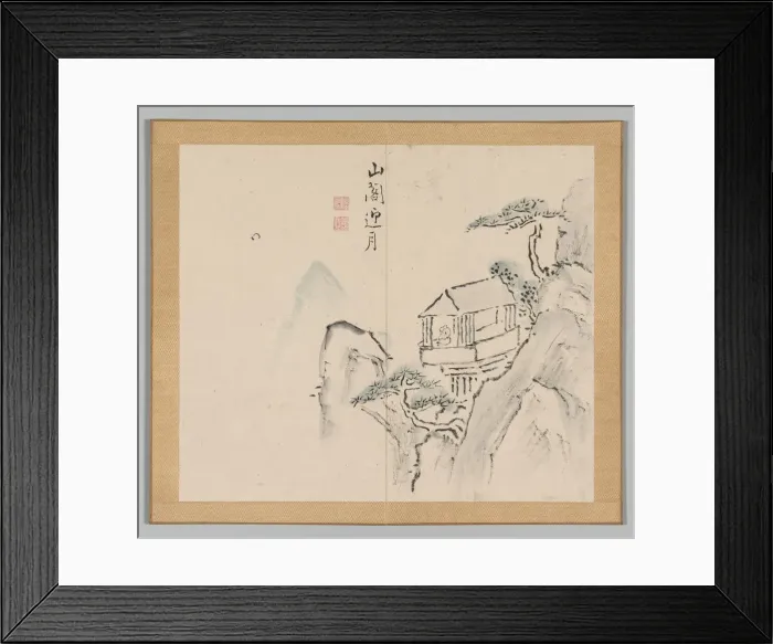 Framed Print : Double Album of Landscape Studies after Ikeno Taiga, Volume 2 (leaf 31), 18th century Framed Print : Double Album of Landscape Studies after Ikeno Taiga, Volume 2 (leaf 31), 18th century