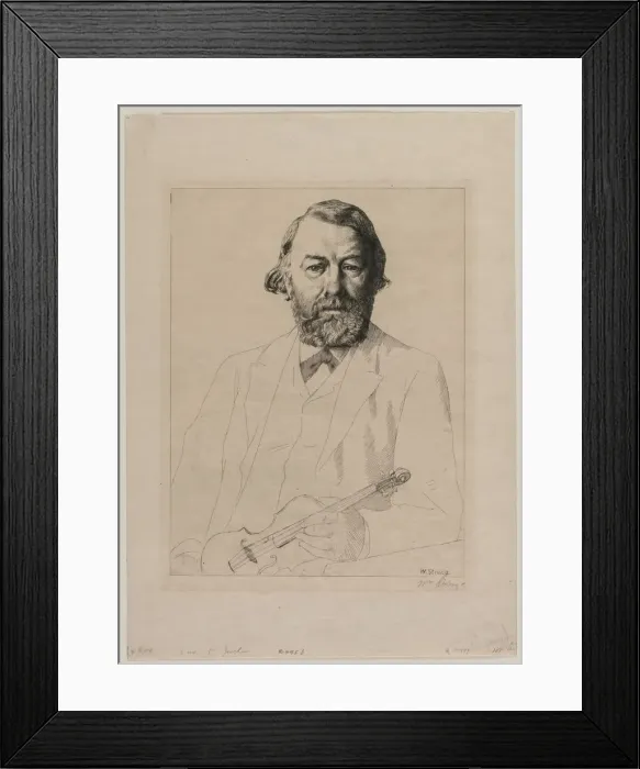 Framed Print : Dr. Joachim, 1887. Creator: William Strang (British, 1859-1921) Framed Print : Dr. Joachim, 1887. Creator: William Strang (British, 1859-1921)