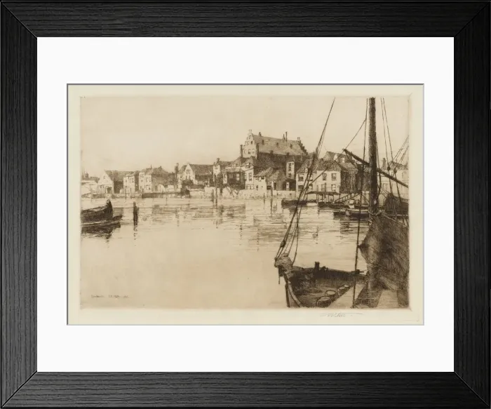 Framed Print : Dordrecht, 1885. Creator: Charles Adams Platt (American, 1861-1933) Framed Print : Dordrecht, 1885. Creator: Charles Adams Platt (American, 1861-1933)