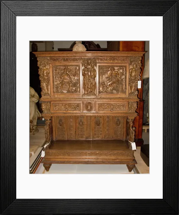 Framed Print : Dressoir, mid 1500s. Creator: Hugues Sambin (French, 1518-c. 1601), style of Framed Print : Dressoir, mid 1500s. Creator: Hugues Sambin (French, 1518-c. 1601), style of