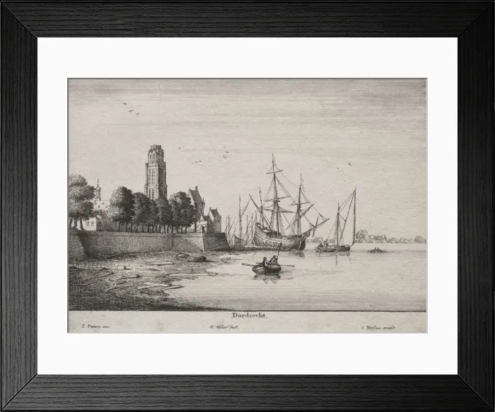 Framed Print : Dordrecht. Creator: Wenceslaus Hollar (Bohemian, 1607-1677) Framed Print : Dordrecht. Creator: Wenceslaus Hollar (Bohemian, 1607-1677)