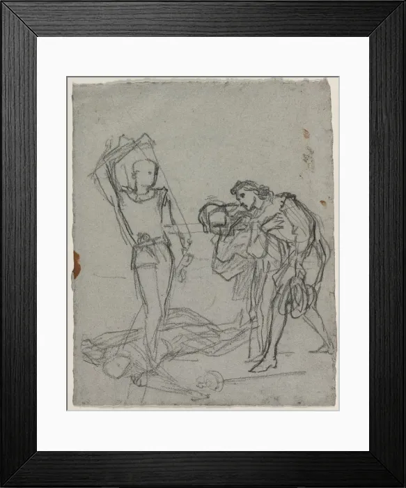 Framed Print : Duel after the Masked Ball (recto), c. 1857. Creator: Thomas Couture (French, 1815-1879) Framed Print : Duel after the Masked Ball (recto), c. 1857. Creator: Thomas Couture (French, 1815-1879)