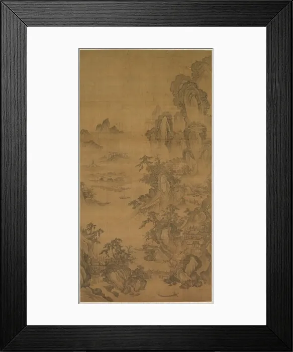 Framed Print : Dwelling by a Mountain Stream, 1500s. Creator: Unknown Framed Print : Dwelling by a Mountain Stream, 1500s. Creator: Unknown