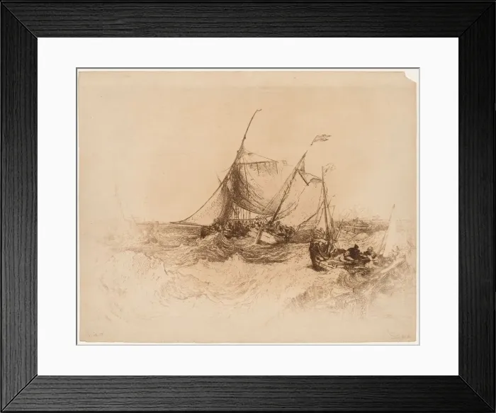 Framed Print : Calais Pier. Creator: Francis Seymour Haden (British, 1818-1910) Framed Print : Calais Pier. Creator: Francis Seymour Haden (British, 1818-1910)