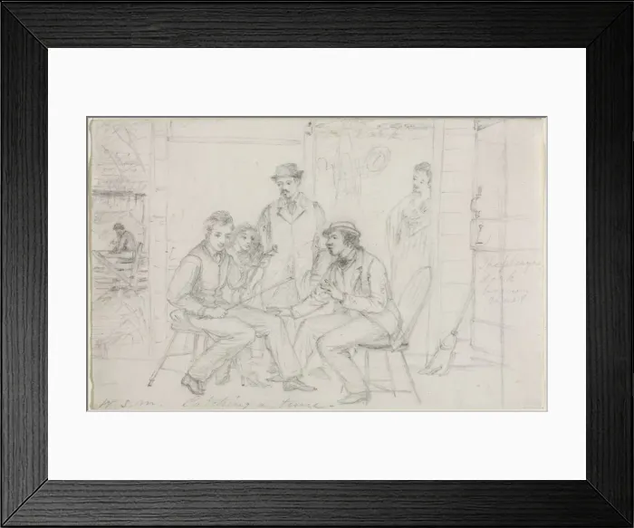 Framed Print : Catching a Tune, probably 1867. Creator: William Sidney Mount (American, 1807-1868) Framed Print : Catching a Tune, probably 1867. Creator: William Sidney Mount (American, 1807-1868)