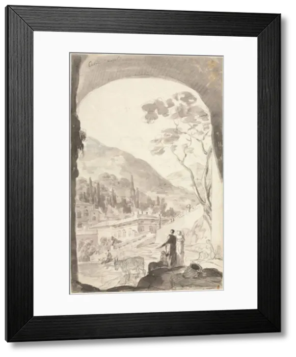 Framed Print : Cava Napoli, 1700s or 1800s. Creator: Jean-Honore Fragonard (French, 1732-1806) Framed Print : Cava Napoli, 1700s or 1800s. Creator: Jean-Honore Fragonard (French, 1732-1806)