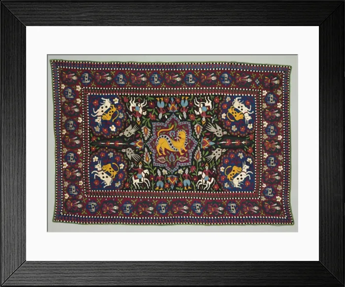 Framed Print : Ceremonial or summer floor cover, 1800s. Creator: Unknown Framed Print : Ceremonial or summer floor cover, 1800s. Creator: Unknown
