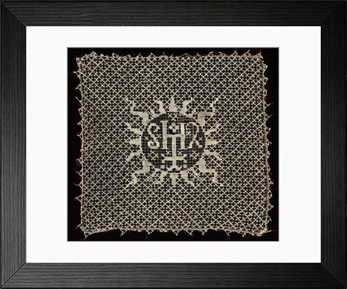 Framed Print : Chalice Veil with Monogram of Christ, 1500s. Creator: Unknown Framed Print : Chalice Veil with Monogram of Christ, 1500s. Creator: Unknown