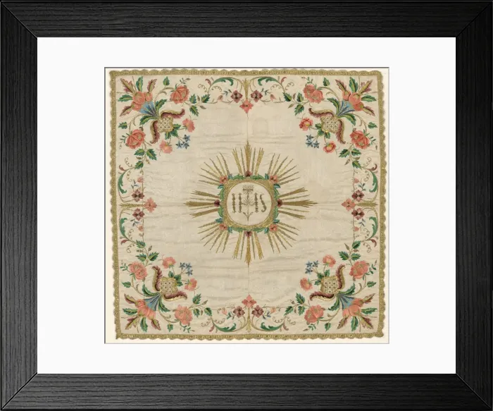 Framed Print : Chalice Veil, 1700s. Creator: Unknown Framed Print : Chalice Veil, 1700s. Creator: Unknown