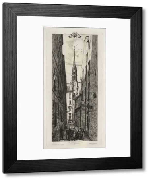 Framed Print : Chantrey Street, Paris, 1862. Creator: Charles Meryon (French, 1821-1868) Framed Print : Chantrey Street, Paris, 1862. Creator: Charles Meryon (French, 1821-1868)