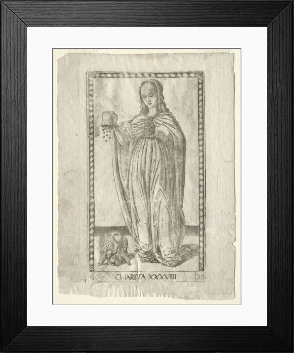 Framed Print : Charity (from the Tarocchi, series B: Cosmic Principles & Virtues, #38), before 1467 Framed Print : Charity (from the Tarocchi, series B: Cosmic Principles & Virtues, #38), before 1467
