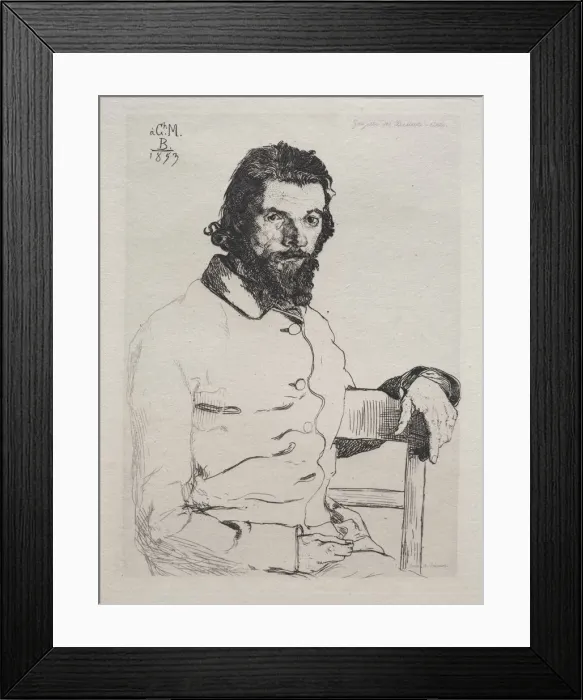 Framed Print : Charles Meryon, 1884. Creator: Felix Bracquemond (French, 1833-1914); Gazette Framed Print : Charles Meryon, 1884. Creator: Felix Bracquemond (French, 1833-1914); Gazette