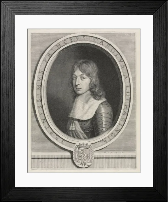 Framed Print : Charles V, Duke of Lorrain, 1660. Creator: Robert Nanteuil (French, 1623-1678) Framed Print : Charles V, Duke of Lorrain, 1660. Creator: Robert Nanteuil (French, 1623-1678)