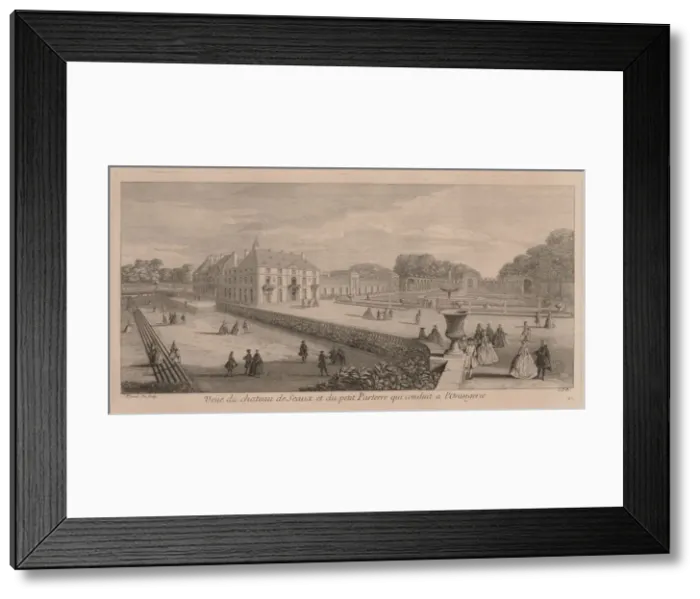 Framed Print : Chateau and Garden of Seaux. Creator: Jacques Rigaud (French, 1681-1754) Framed Print : Chateau and Garden of Seaux. Creator: Jacques Rigaud (French, 1681-1754)