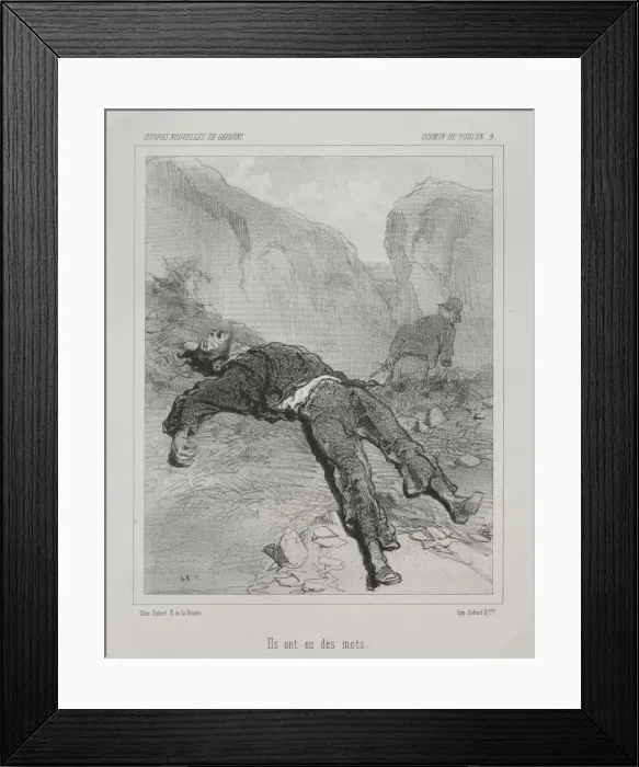 Framed Print : Chemin de Toulon. Creator: Paul Gavarni (French, 1804-1866) Framed Print : Chemin de Toulon. Creator: Paul Gavarni (French, 1804-1866)