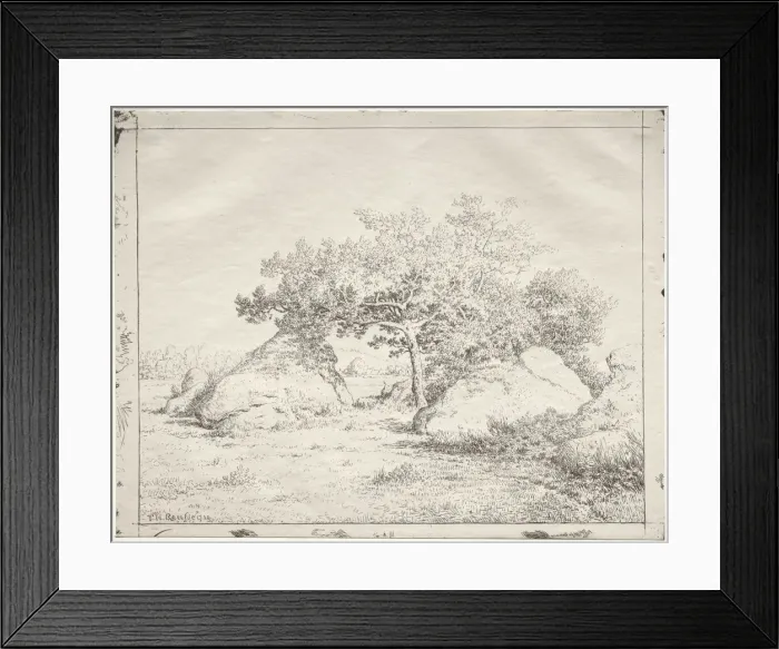 Framed Print : Cherry Tree at Blau. Creator: Theodore Rousseau (French, 1812-1867)