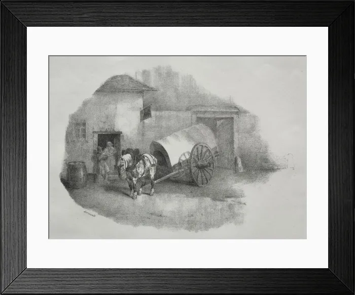 Framed Print : Cheval de charrette sorti des limons. Creator: Theodore Gericault (French, 1791-1824) Framed Print : Cheval de charrette sorti des limons. Creator: Theodore Gericault (French, 1791-1824)