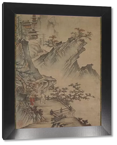 Chinese Literatus Viewing a Valley, possibly mid- to late 1500s-1600s. Creator: Unknown