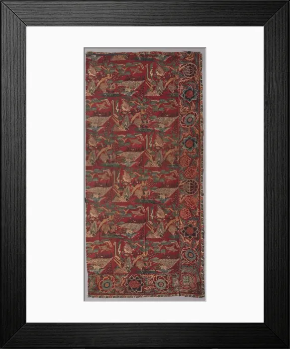 Framed Print : Chintz Bed Cover or Hanging with a Japanese-Inspired Pattern, Right Half, first half 1700s Framed Print : Chintz Bed Cover or Hanging with a Japanese-Inspired Pattern, Right Half, first half 1700s