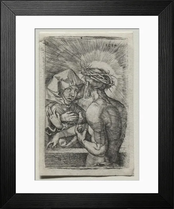 Framed Print : Christ and the Virgin, 1519. Creator: Hans Sebald Beham (German, 1500-1550) Framed Print : Christ and the Virgin, 1519. Creator: Hans Sebald Beham (German, 1500-1550)