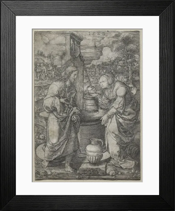 Framed Print : Christ and the Woman of Samaria, 1523. Creator: Dirk Vellert (Netherlandish, 1480 / 85-1547) Framed Print : Christ and the Woman of Samaria, 1523. Creator: Dirk Vellert (Netherlandish, 1480 / 85-1547)
