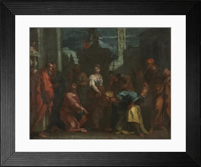 Framed Print : Christ and the Woman Taken in Adultery, mid 1700s. Creator: Sebastiano Ricci (Italian Framed Print : Christ and the Woman Taken in Adultery, mid 1700s. Creator: Sebastiano Ricci (Italian