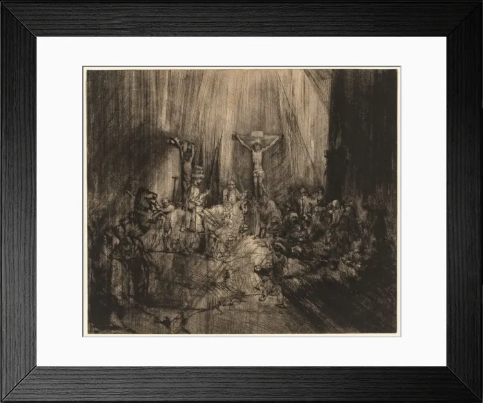Framed Print : Christ Crucified Between the Two Thieves: The Three Crosses, 1653- c. 1660. Creator Framed Print : Christ Crucified Between the Two Thieves: The Three Crosses, 1653- c. 1660. Creator
