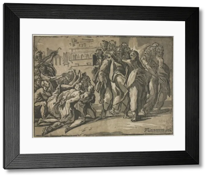 Framed Print : Christ Healing the Lepers, 1608. Creator: Guiseppe Rossigliani (Italian, c. 1510-) Framed Print : Christ Healing the Lepers, 1608. Creator: Guiseppe Rossigliani (Italian, c. 1510-)