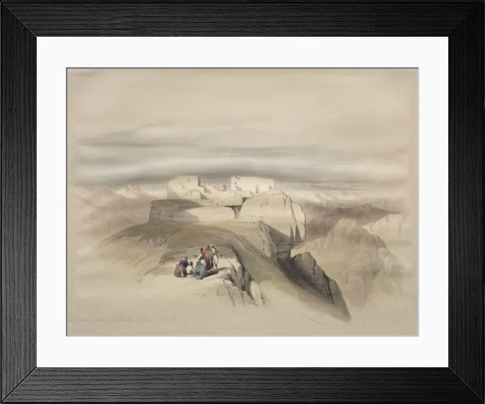 Framed Print : Christian and Mahomedan Chapels on the Summit of Sinai, 1839. Creator: David Roberts (British Framed Print : Christian and Mahomedan Chapels on the Summit of Sinai, 1839. Creator: David Roberts (British