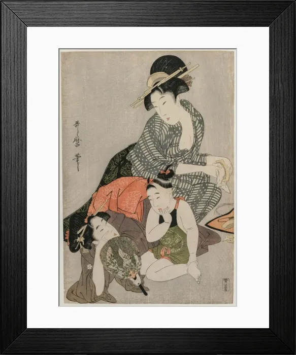 Framed Print : Cleaning Combs, c. late 1790s. Creator: Kitagawa Utamaro (Japanese, 1753?-1806) Framed Print : Cleaning Combs, c. late 1790s. Creator: Kitagawa Utamaro (Japanese, 1753?-1806)