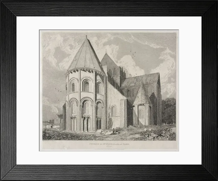 Framed Print : Church of St. Nicholas, at Caen. Creator: John Sell Cotman (British, 1782-1842) Framed Print : Church of St. Nicholas, at Caen. Creator: John Sell Cotman (British, 1782-1842)
