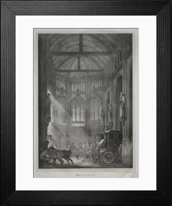 Framed Print : Church of St. Nicholas, Rouen, 1823. Creator: Charles Louis Lesaint (French, 1795-aft 1843) Framed Print : Church of St. Nicholas, Rouen, 1823. Creator: Charles Louis Lesaint (French, 1795-aft 1843)