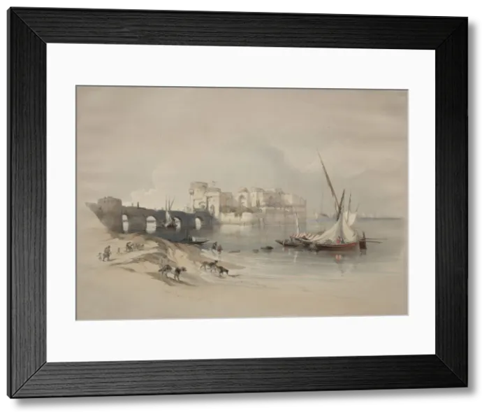 Framed Print : Citadel of Sidon, 1839. Creator: David Roberts (British, 1796-1864) Framed Print : Citadel of Sidon, 1839. Creator: David Roberts (British, 1796-1864)