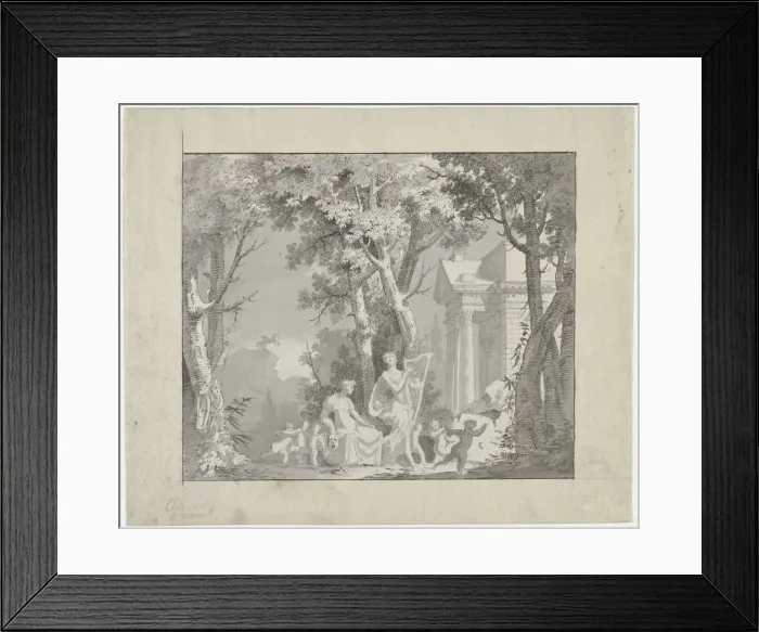 Framed Print : Classical Scene, 1775-1800. Creator: Francisco Vieira (Portuguese, 1765-1805), circle of Framed Print : Classical Scene, 1775-1800. Creator: Francisco Vieira (Portuguese, 1765-1805), circle of