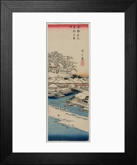 Framed Print : Clear Weather after Snow at Matsuchiyama... late 1830s or early 1840s. Creator: Ando Hiroshige (Japanese, 1797-1858) Framed Print : Clear Weather after Snow at Matsuchiyama... late 1830s or early 1840s. Creator: Ando Hiroshige (Japanese, 1797-1858)