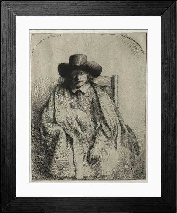 Framed Print : Clement de Jonghe, Printseller, 1651. Creator: Rembrandt van Rijn (Dutch, 1606-1669) Framed Print : Clement de Jonghe, Printseller, 1651. Creator: Rembrandt van Rijn (Dutch, 1606-1669)