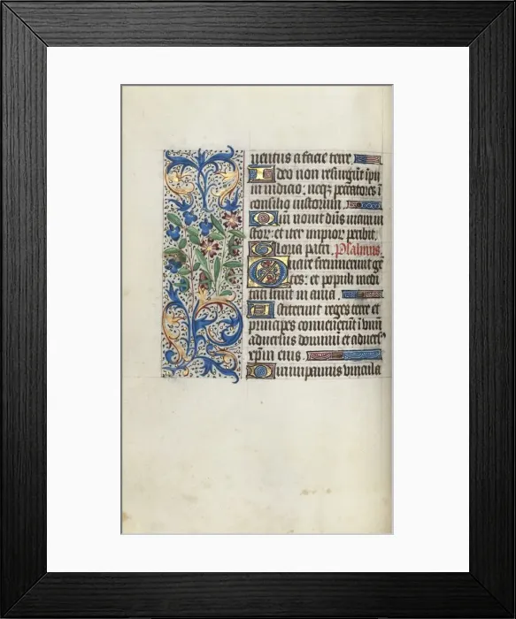 Framed Print : Book of Hours (Use of Rouen): fol. 57v, c. 1470. Creator: Master of the Geneva Latini (French Framed Print : Book of Hours (Use of Rouen): fol. 57v, c. 1470. Creator: Master of the Geneva Latini (French