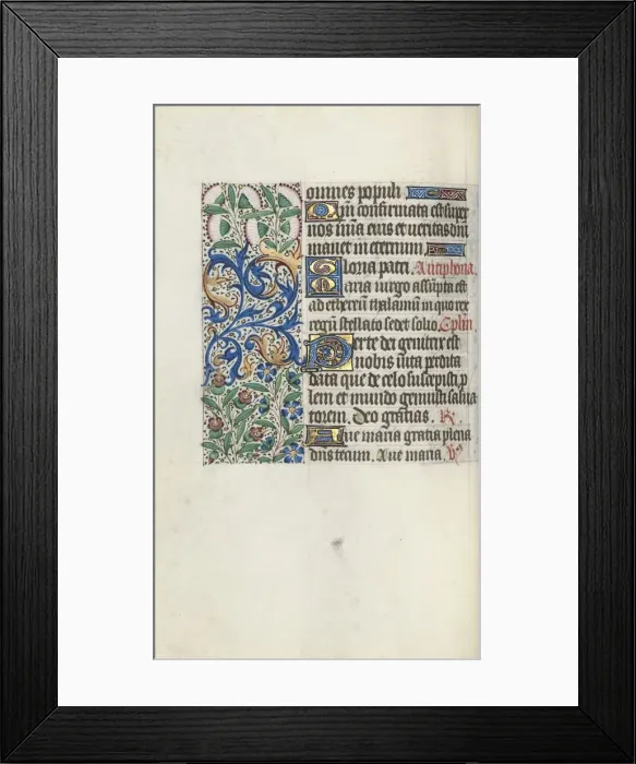 Framed Print : Book of Hours (Use of Rouen): fol. 60v, c. 1470. Creator: Master of the Geneva Latini (French Framed Print : Book of Hours (Use of Rouen): fol. 60v, c. 1470. Creator: Master of the Geneva Latini (French