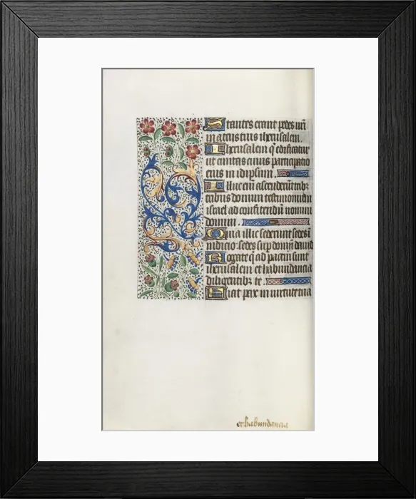 Framed Print : Book of Hours (Use of Rouen): fol. 62v, c. 1470. Creator: Master of the Geneva Latini (French