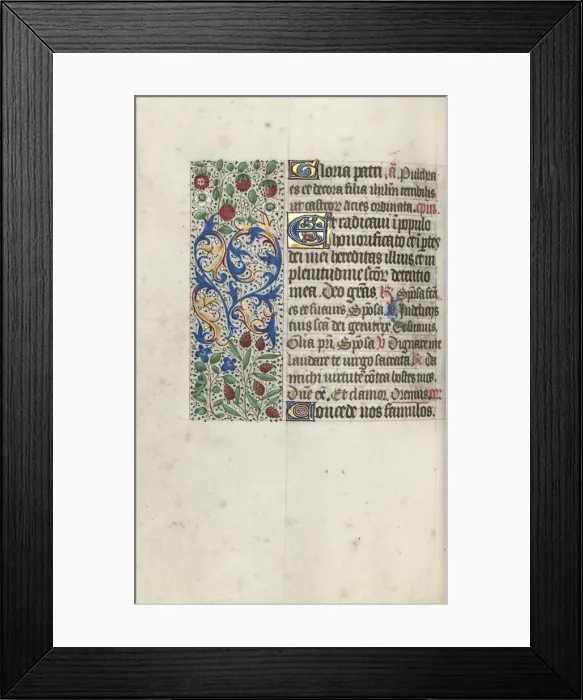Framed Print : Book of Hours (Use of Rouen): fol. 69v, c. 1470. Creator: Master of the Geneva Latini (French Framed Print : Book of Hours (Use of Rouen): fol. 69v, c. 1470. Creator: Master of the Geneva Latini (French