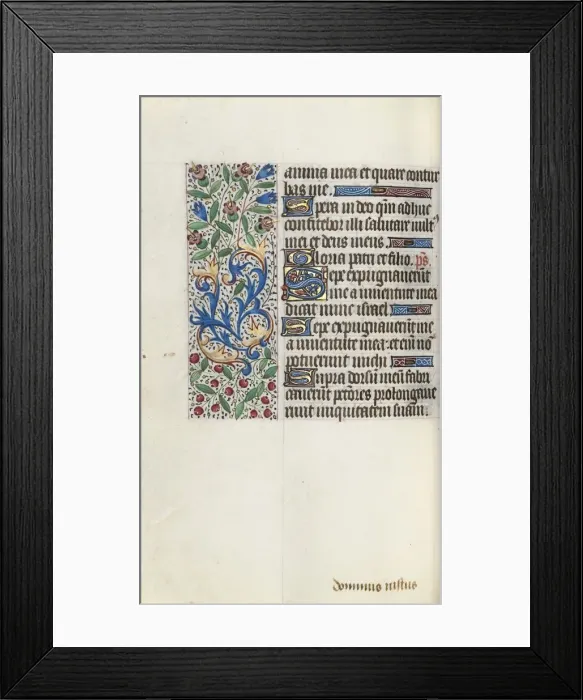 Framed Print : Book of Hours (Use of Rouen): fol. 76v, c. 1470. Creator: Master of the Geneva Latini (French Framed Print : Book of Hours (Use of Rouen): fol. 76v, c. 1470. Creator: Master of the Geneva Latini (French