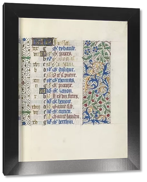 Book of Hours (Use of Rouen): fol. 7r, c. 1470. Creator: Master of the Geneva Latini (French