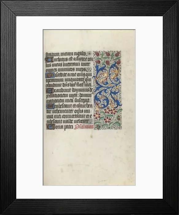 Framed Print : Book of Hours (Use of Rouen): fol. 81r, c. 1470. Creator: Master of the Geneva Latini (French Framed Print : Book of Hours (Use of Rouen): fol. 81r, c. 1470. Creator: Master of the Geneva Latini (French