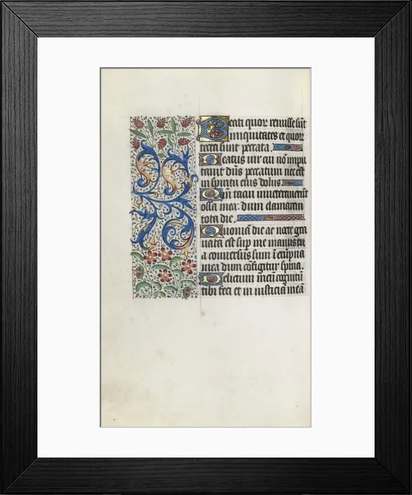 Framed Print : Book of Hours (Use of Rouen): fol. 81v, c. 1470. Creator: Master of the Geneva Latini (French Framed Print : Book of Hours (Use of Rouen): fol. 81v, c. 1470. Creator: Master of the Geneva Latini (French