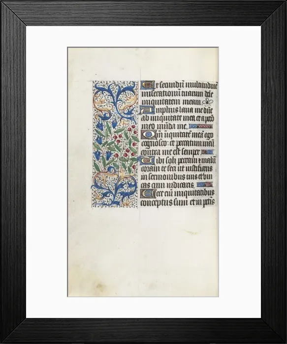 Framed Print : Book of Hours (Use of Rouen): fol. 85v, c. 1470. Creator: Master of the Geneva Latini (French Framed Print : Book of Hours (Use of Rouen): fol. 85v, c. 1470. Creator: Master of the Geneva Latini (French