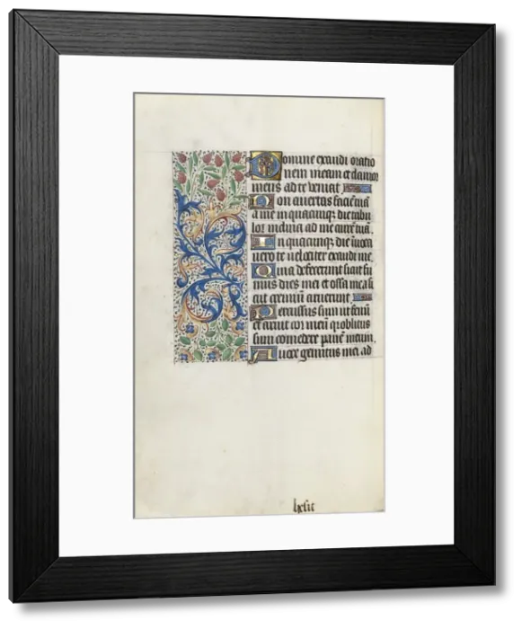 Framed Print : Book of Hours (Use of Rouen): fol. 87v, c. 1470. Creator: Master of the Geneva Latini (French Framed Print : Book of Hours (Use of Rouen): fol. 87v, c. 1470. Creator: Master of the Geneva Latini (French