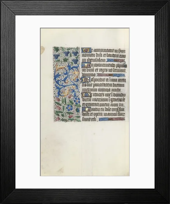 Framed Print : Book of Hours (Use of Rouen): fol. 89v, c. 1470. Creator: Master of the Geneva Latini (French Framed Print : Book of Hours (Use of Rouen): fol. 89v, c. 1470. Creator: Master of the Geneva Latini (French
