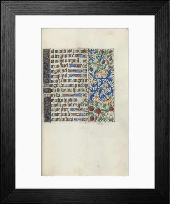 Framed Print : Book of Hours (Use of Rouen): fol. 93r, c. 1470. Creator: Master of the Geneva Latini (French Framed Print : Book of Hours (Use of Rouen): fol. 93r, c. 1470. Creator: Master of the Geneva Latini (French